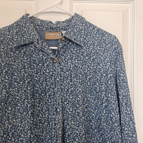 Vintage Liz Claiborne Lizwear Petite Floral Top