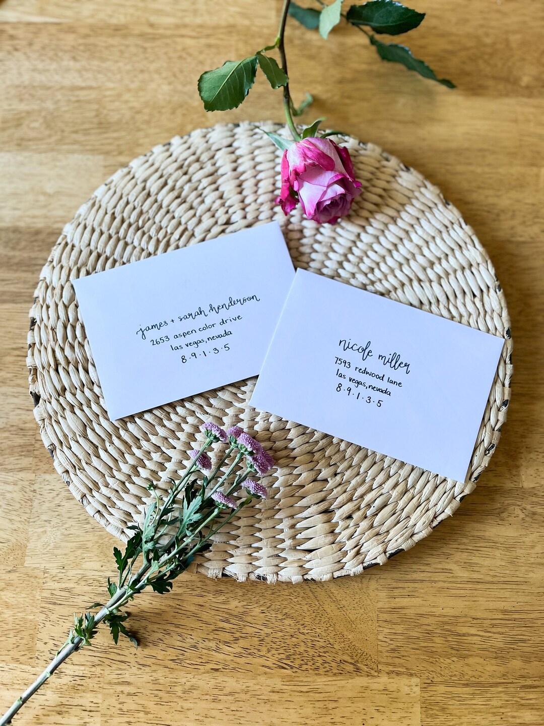 The Iris Hand Lettered Envelopes Etsy