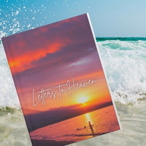 Cartas al cielo Diario personal - Recuerdos escritos a mano - Libro de pesca en la playa - Pérdida de un ser querido - Diario de pesca para él - Regalo para él - Pérdida de papá