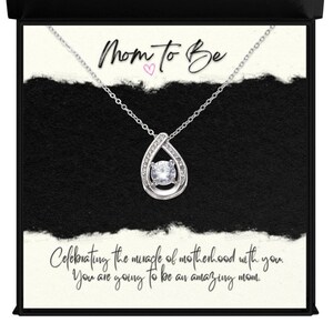 Neue Mutter zu sein Halskette-erste Mal Mutter Schmuck-Postpartum Geschenk-Baby-Dusche-Geschenk-Care-Paket für neue Mama-Geschenk für neue Mutter-handgemachte Karte