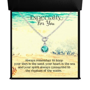 Ensemble cadeau Ocean Beach - Carte et collier orteils dans le sable - Cérémonie d'épinglage de l'infirmière - Cadeau de remise des diplômes - Cadeau éléphant blanc Echange-Soutien à l'anxiété