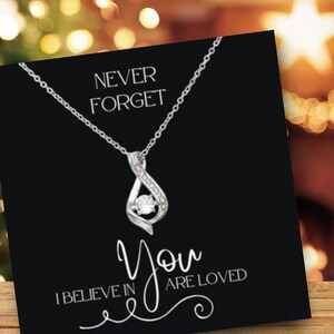 Meilleur soutien d'un ami - Coffret cadeau vous êtes aimé - Carte de vœux unique - Message de confirmation - Meilleur cadeau pour femme - Cadeau pour la Saint-Valentin - Collier pendentif