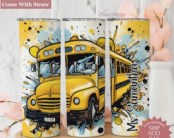 Custom Bus Driver Tumbler, Bus Driver Gift, Best Bus Driver Ever Tumbler, Bus Driver Cup, Bus Driver Tumbler Cup, Bus Driver Cup With Straw