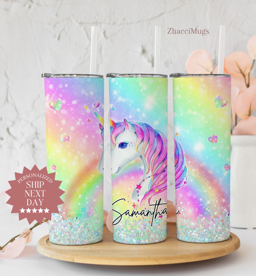 Unicorn Cup with Straw Travel Tumbler Party Cup Reusable Plastic Drinking  Water Bottle Women Ice Cof…See more Unicorn Cup with Straw Travel Tumbler