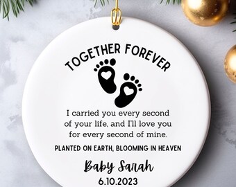 Baby Memorial Ornament, Miscarriage Ornament, Stillbirth Keepsake, Baby Forever Remembrance Ornament Sympathy Gift Custom Baby Loss Ornament