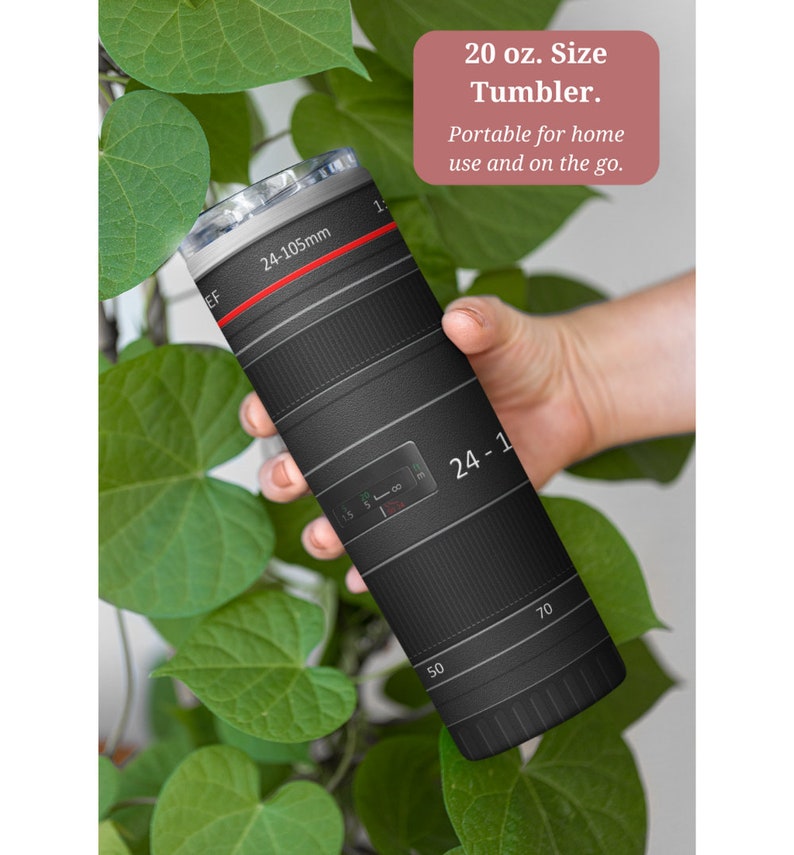 Photographer Camera Lens Tumbler, Photographer Gifts For Women Men, Photographer Tumbler Cup, Dslr Camera, Photo Lens Travel Cup With Straw image 4