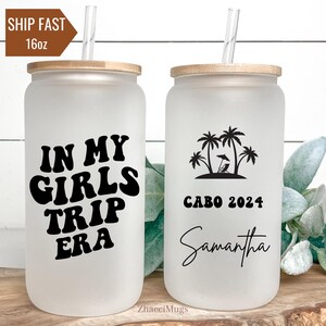 In My Girls Trip Era Vacation Tumbler, Girls Trip Coffee Cup, Personalized Birthday Trip Mug, Girls Vacation Trip Tumbler, Matching Tumblers