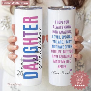 Gobelet fille en prime, tasse personnalisée belle-fille, cadeau fille en prime, cadeau belle-fille, belle-fille, cadeau d'anniversaire belle-fille