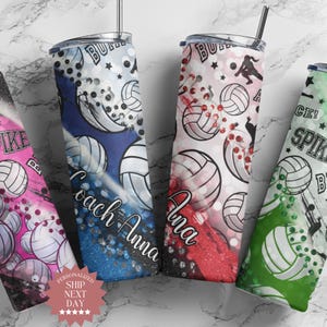 Personalized Volleyball Tumbler, Volleyball Gifts, Volleyball Mom Tumbler, Volleyball Coach Gift, Volleyball Travel Team Cup, Gift For Her
