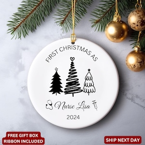 Personalized Nurse RN Ornament, Registered Nurse Christmas Ornament, Nurse Christmas Gift, Nurse Ornament, Nurse Daughter Christmas Gift