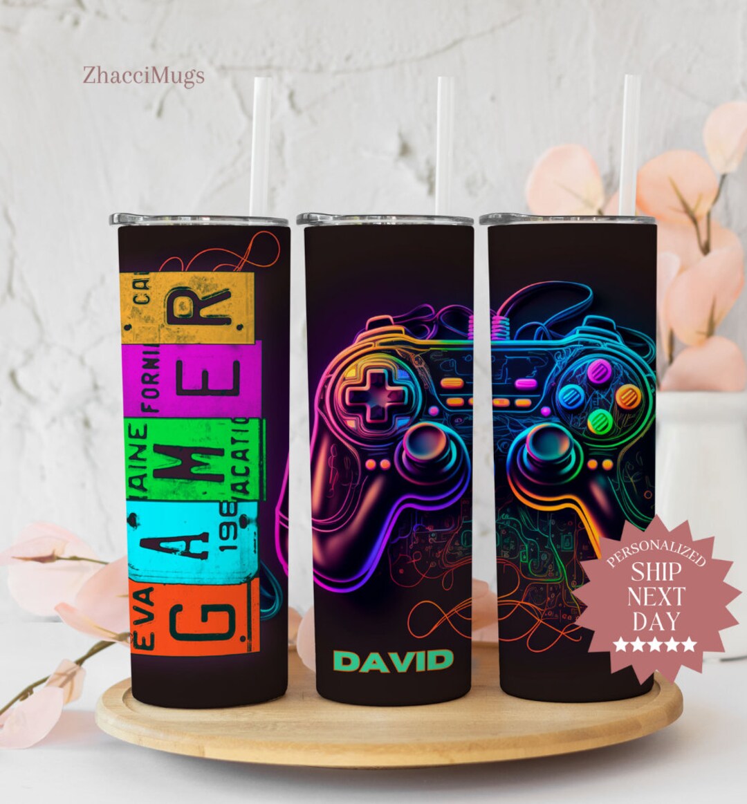 Personalized Gamer Tumbler, Custom Gamer Tumbler, Gift for Gamer, Gift ...