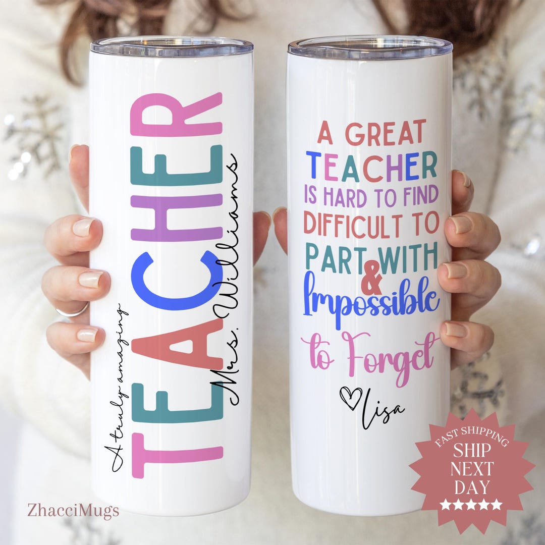 Teacher Gift - Personalized Tumbler Gift for Teacher - Custom Teacher ...