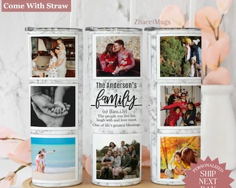Photo Tumbler Personalized For Family And Friends, Custom Photo Cup, Father's Day Mothers Day Mug, Family Love Travel Gifts, Picture Tumbler