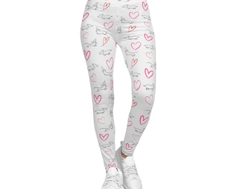 DACHSHUND Leggings, Dog Leggings For Women, Dachshund Lover Gift, Yoga Pants Women, Printed Leggings, Woman Gift Ideas, Unique Leggings