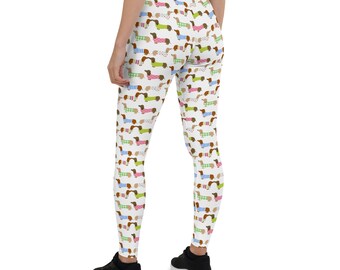 Fun Dachshund Print Leggings