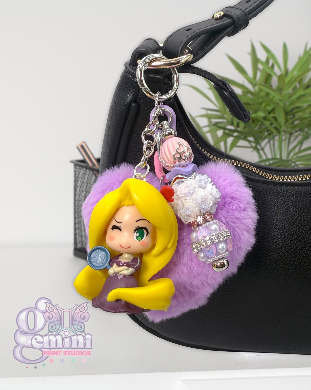 Rapunzel From Tangled Bag Charm Cute Girl Purse or Backpack Charm ...