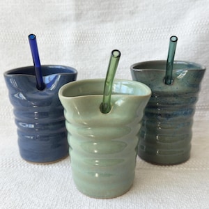 Handmade Ceramics Straw Tumblers | Small batch Pottery