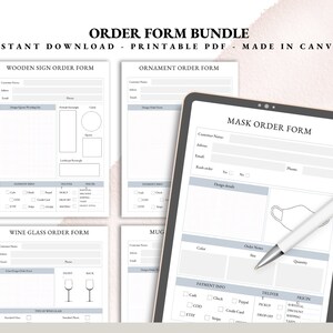 Order Form Printable Digital Download Small Business Forms Order Tracker Purchase Order Form Order Form PDF Order Form Template