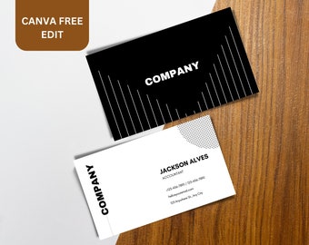 Professional Modern Business card Editable Business Card Template Minimalist Business Cards DIY Calling Card  Canva Template