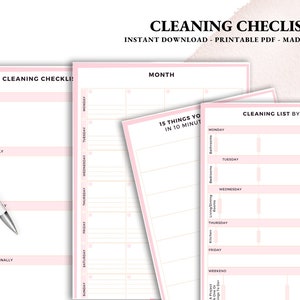 Cleaning Planner Printable 2025 Digital Planner Editable Cleaning Planner Cleaning Digital Planner PDF Printable Cleaning Planner Template