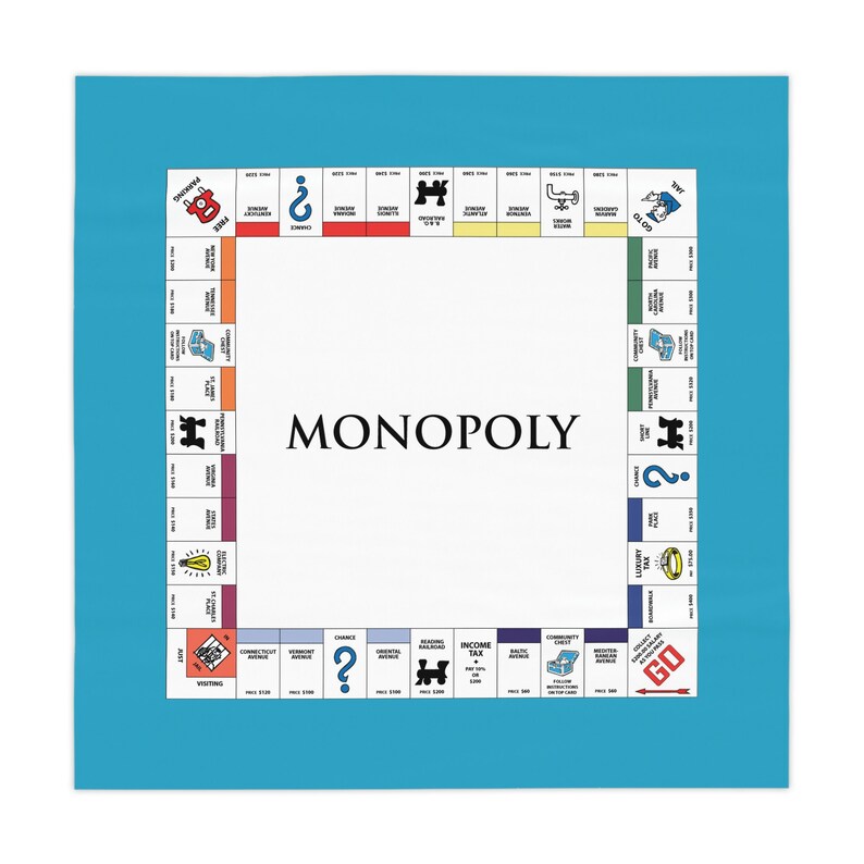 Monopoly Board Game Tablecloth Etsy