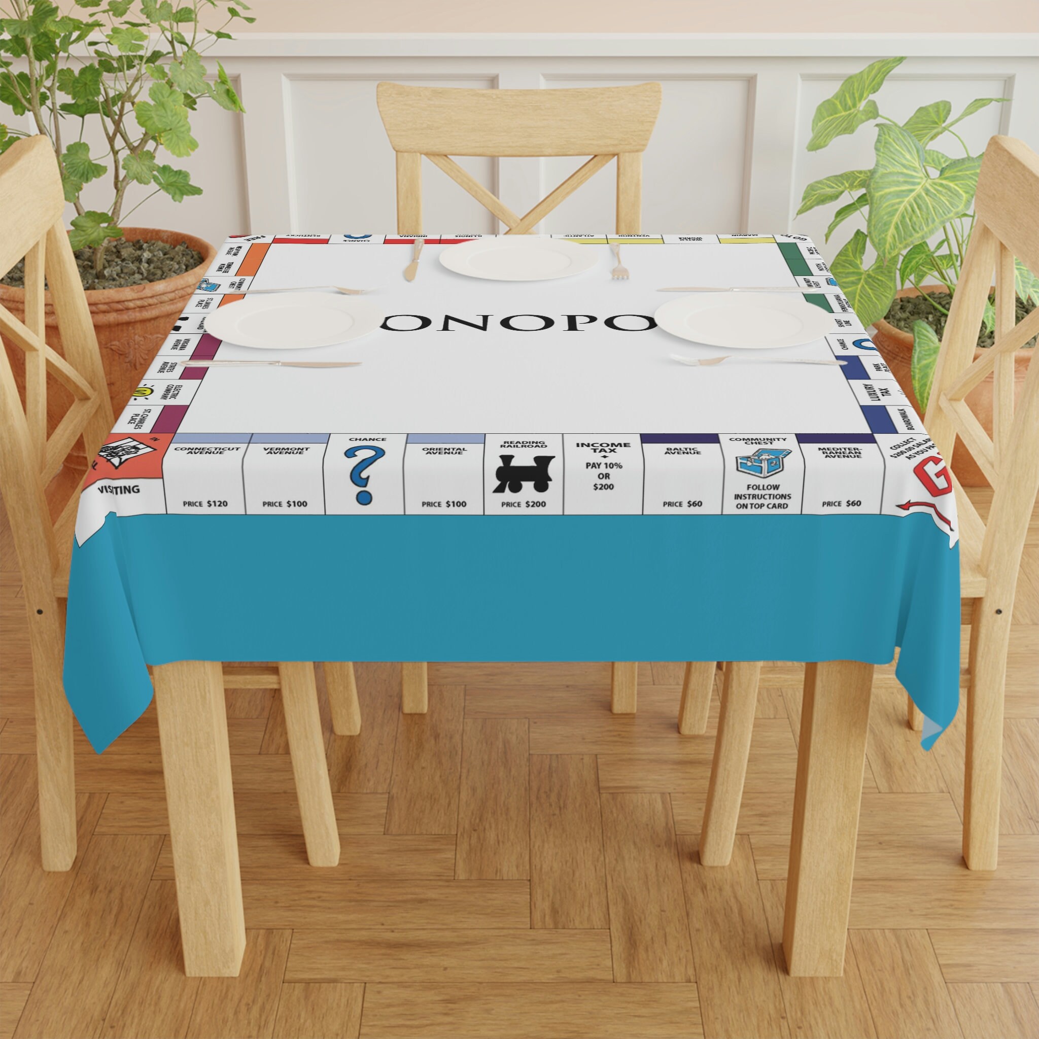 Monopoly Board Game Tablecloth Etsy