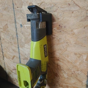 Ryobi Reciprocating Saw Wall Mount P514 3D printed, W/ Mounting Screws