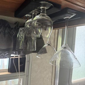 Undercabinet Wine Glass Holder Mount Storage Organization Display