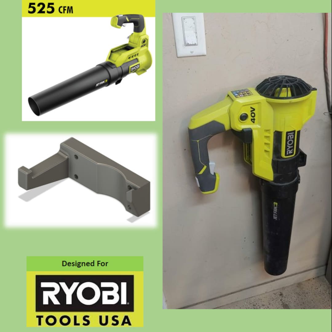 Ryobi 40v Leaf Blower Wall Mount RY40408 RY40408BTLVNM RY40408BTL 3D