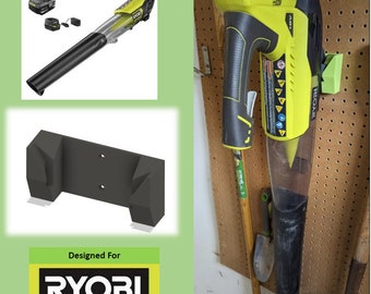 Ryobi Leaf Blower Wall Mount: 3D Printed Storage, Mounting