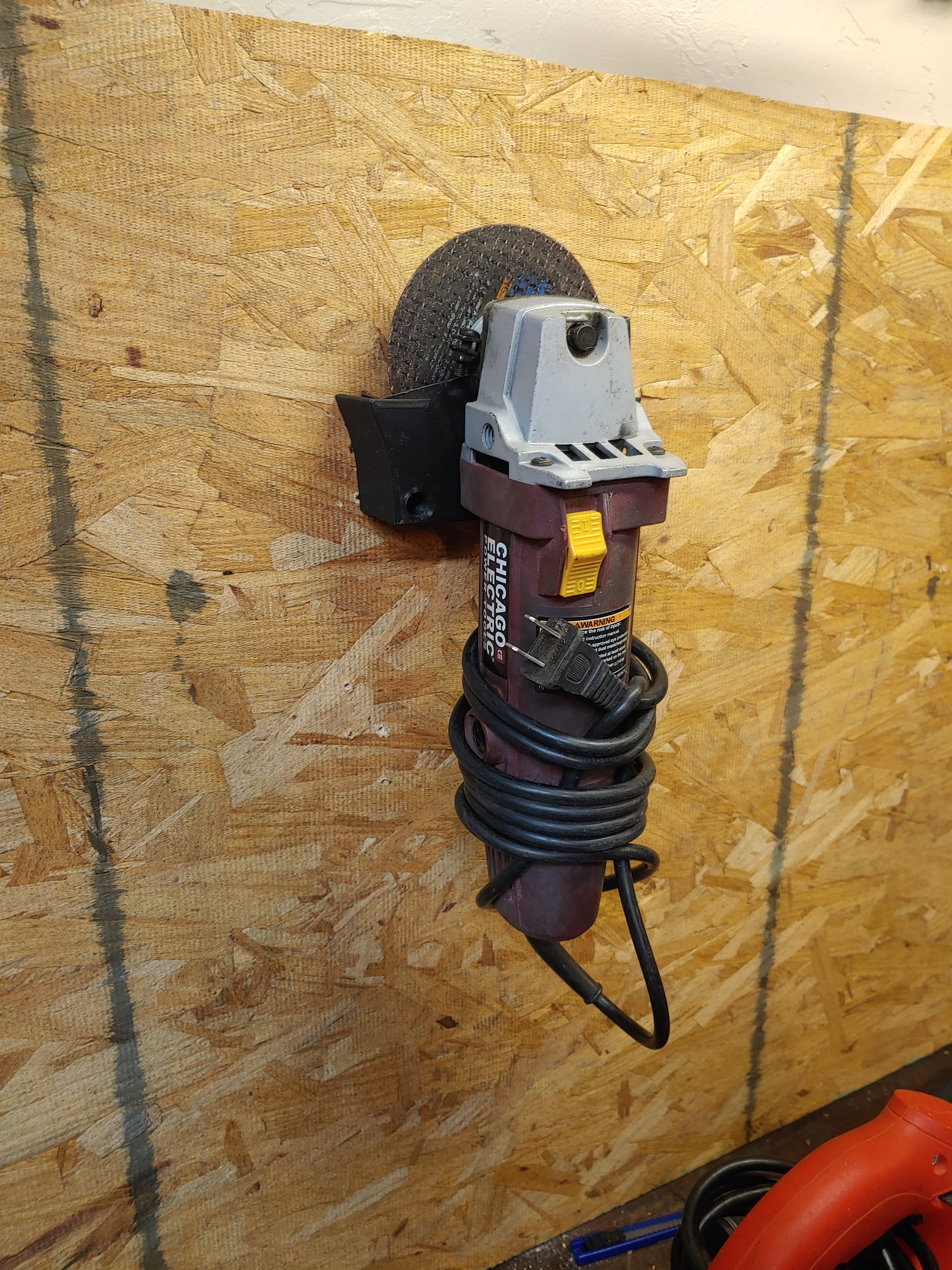 Supporto Da Parete Per Smerigliatrici Angolari | Set Di 2 Con Ganci Per Dischi E Cavi | Acciaio Nero - Foto 2