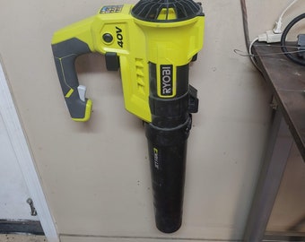 Ryobi 40v Leaf Blower Wall Mount RY40408 RY40408BTLVNM RY40408BTL 3D printed, W/ Mounting Screws