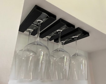 Undercabinet Wine Glass Holder Mount Storage Organization Display