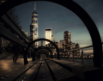 Freedom Tower Perspective At Night