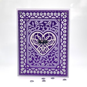 Carte de Saint-Valentin, je t'aime, faite main, unique, carte 3D, carte découpée, soyez à moi, soyez ma saint-valentin, un seul amour, ensemble pour toujours, vous et moi