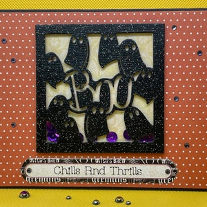Cartão de Halloween, cartão fantasma, cartão assustador, cartão feito à mão, cartão 3D, cartão shaker, cartão exclusivo, cartão feito à mão, cartão divertido