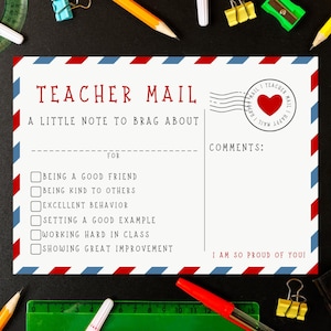 Lehrerpost | Notiz vom Lehrer | Elternpost | Lehrer Prahlen | Happy Mail Lehrer | DIGITALER DOWNLOAD