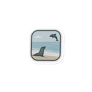 Seelöwe & Delfin blasenfrei Sticker