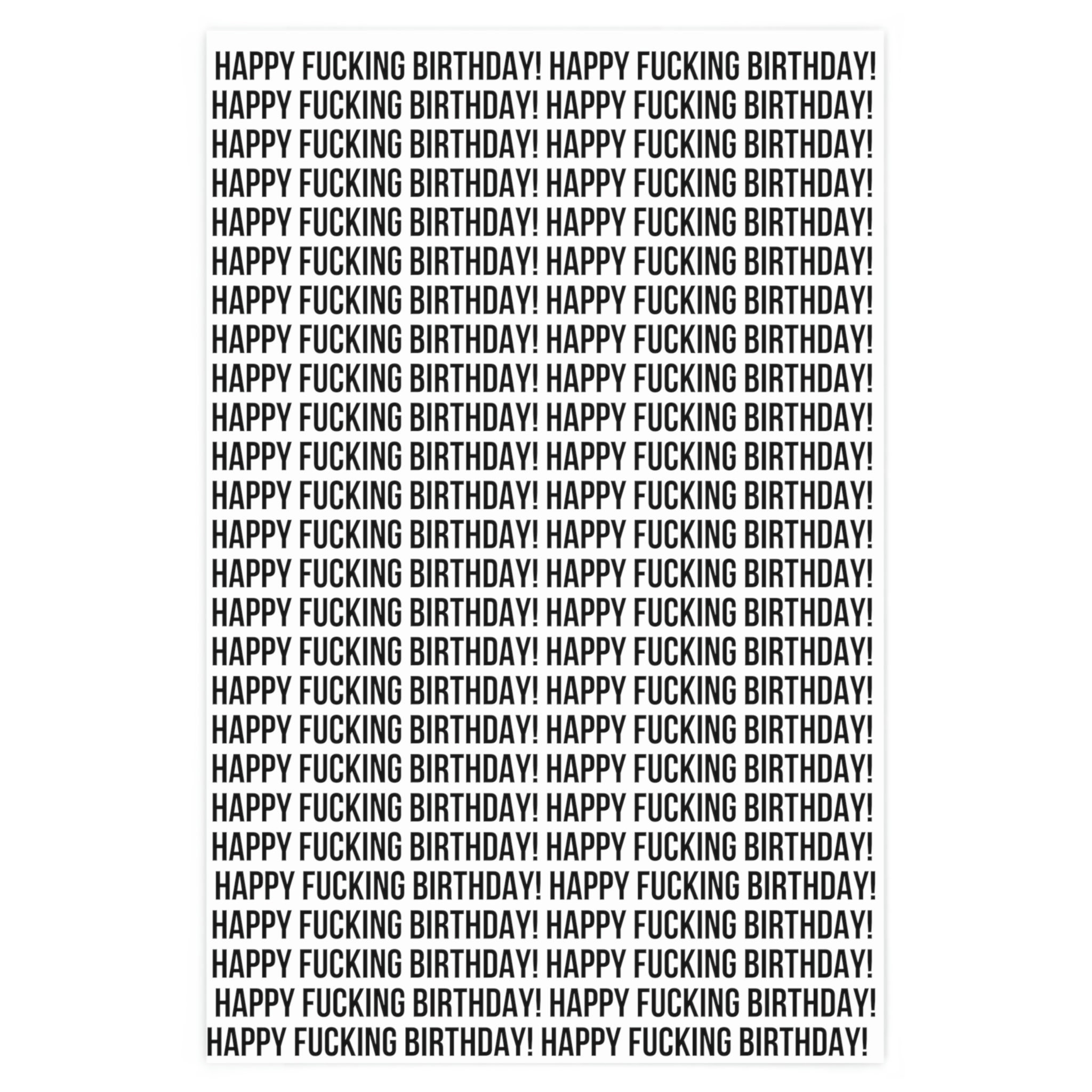 Funny Wrapping Paper, Happy Birthday Wrapping Paper, Happy Fxcking