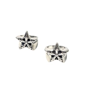 Goth Star Ring, Chunky Star Ring, Silver Star Ring, Rockstar Jewelry, Biker Jewelry, Stainless Steel Rings and Jewelry, Chrome Star Ring