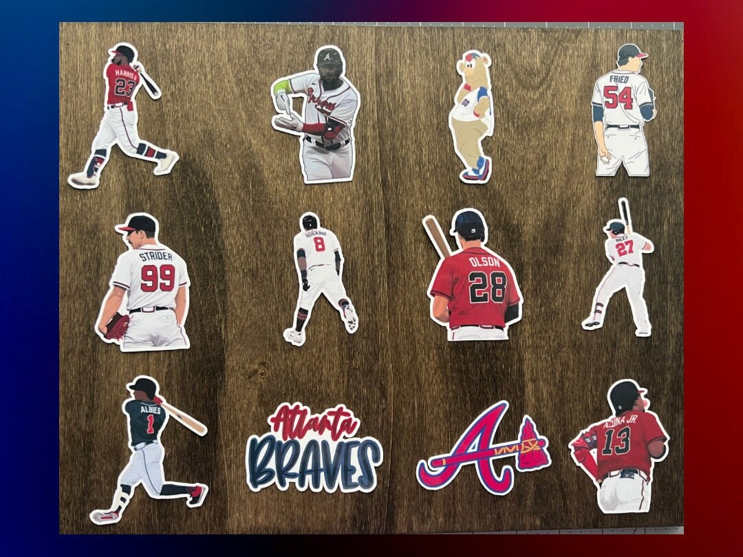 Atlanta Braves – Name With A Hatchet – Full Color Vinyl Sticker