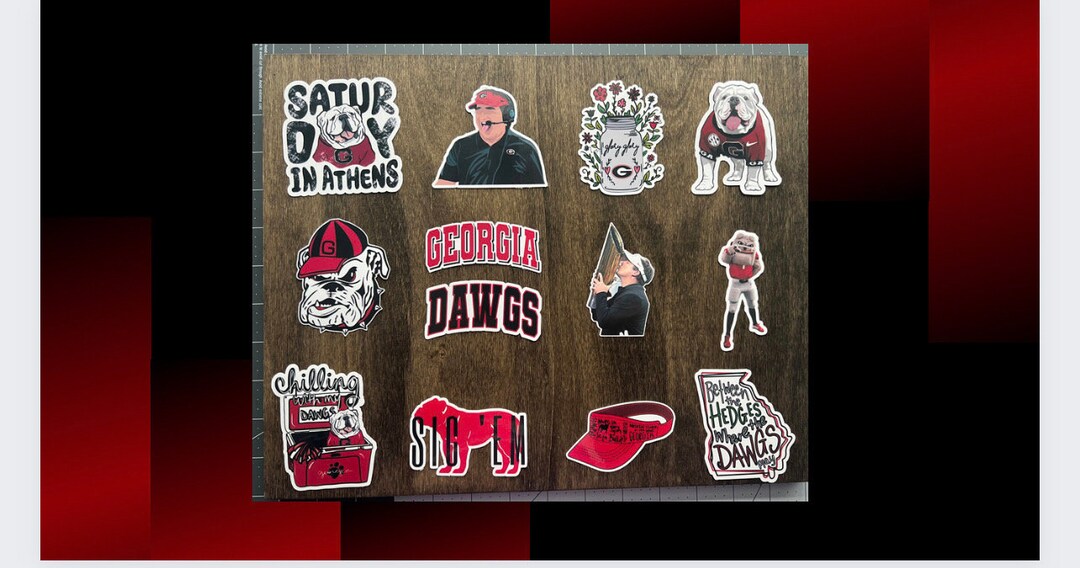 UGA Stickers UGA Sticker Pack GO Dawgs Decal University of Etsy