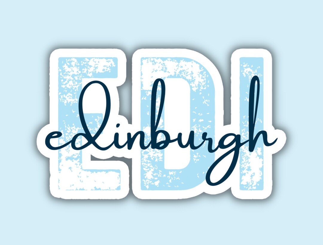 EDI Edinburgh Airport Code Travel Sticker, Multiple Colors Vinyl Laptop ...