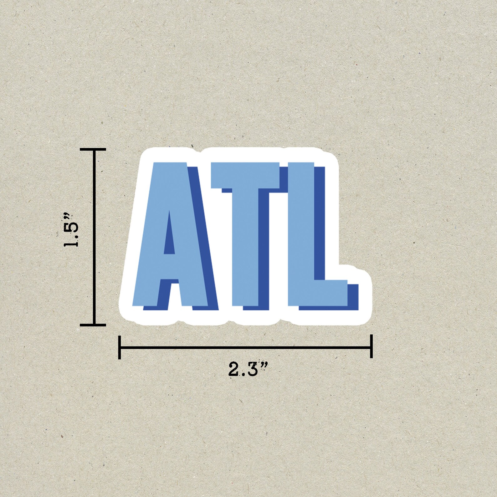 ATL Atlanta Georgia Airport Code Sticker, Luggage Decal, Vinyl Travel ...