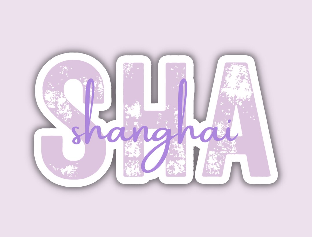 SHA Shanghai Airport Code Travel Sticker Multiple Colors Etsy sha-shanghai-airport-code-travel-sticker-multiple-colors-etsy