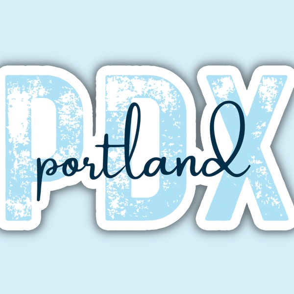 PDX Portland Airport Code Travel Sticker, Multiple Colors, Vinyl Laptop Water Bottle Planner Journal, Places I've Been, Luggage Oregon Decal