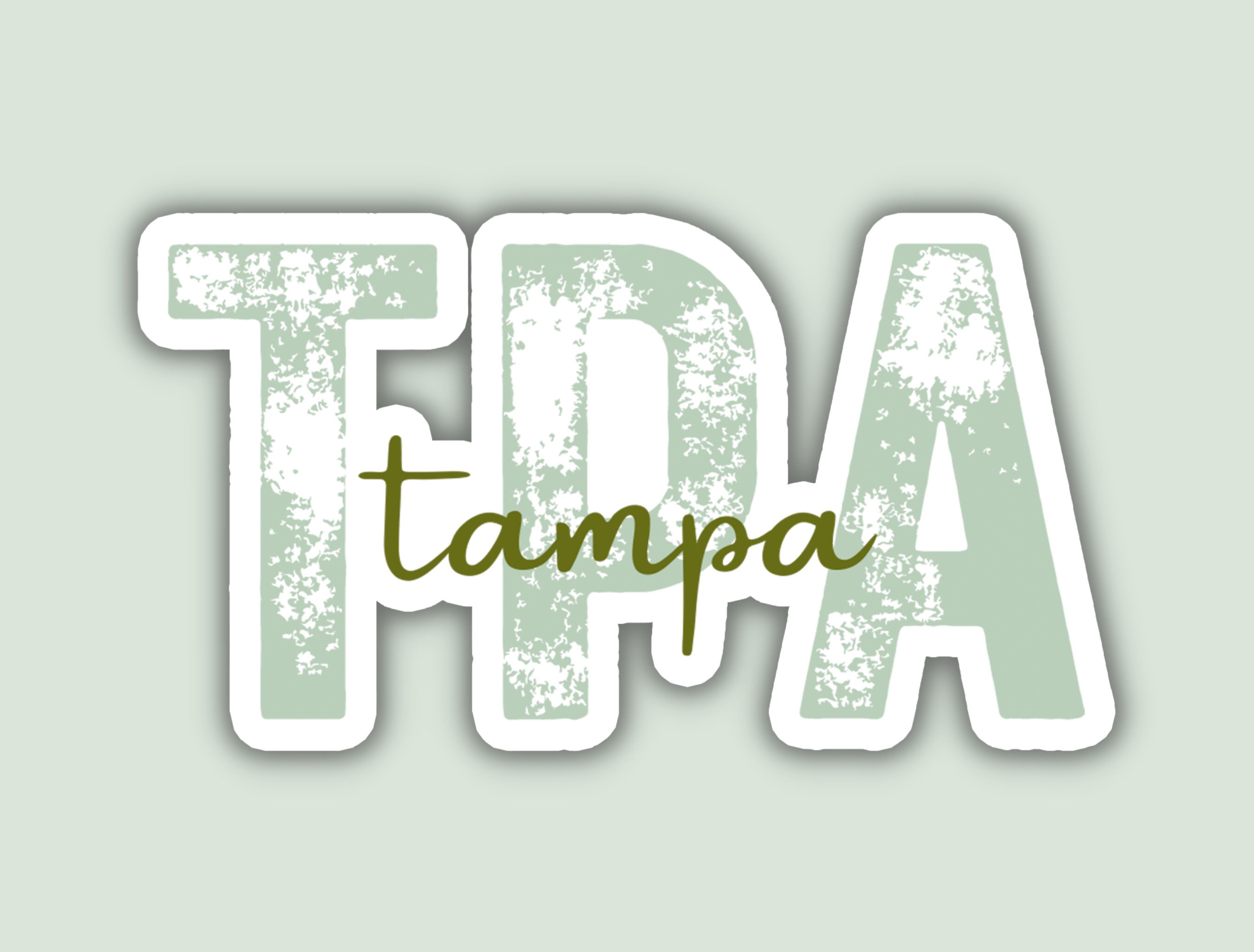 Tpa Sticker TPA Tampa Airport Code Travel Sticker, Multiple Colors, Vinyl Laptop ...