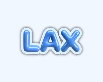 LAX Los Angeles California Airport Code Sticker • Vinyl Retro Travel Decal • Laptop Water Bottle Luggage Sticker • Vacation Scrapbook Gift