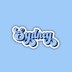 Sydney Vintage Inspired Travel Sticker, Vinyl Laptop Water Bottle Sticker, Places I&#39;ve Been, Trendy Luggage Tag, Travel Journal Decal