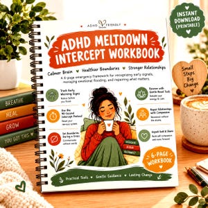 Adult ADHD Meltdown Intercept Workbook, Emotional Regulation Trigger Tracker, Couple Relationship Repair
